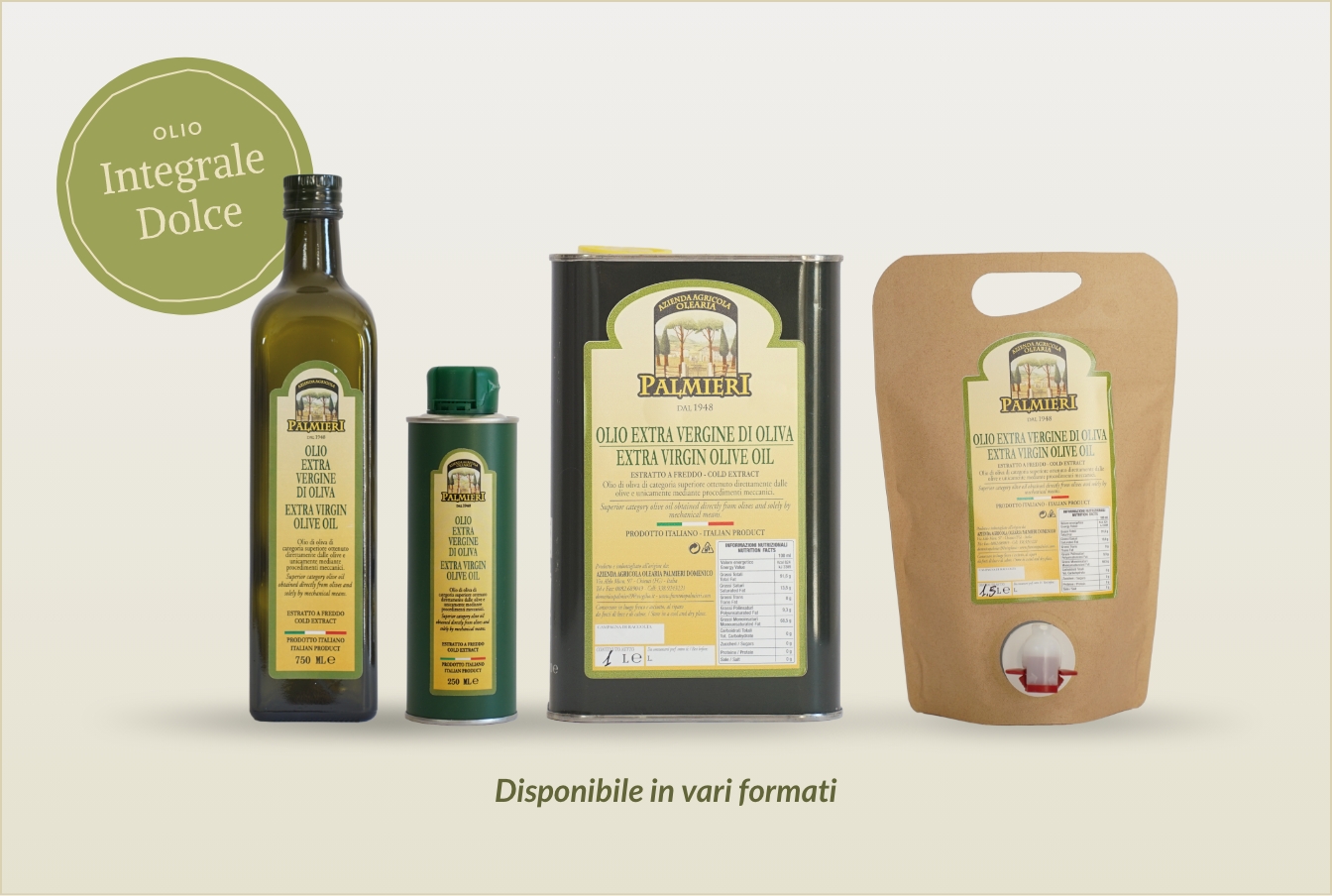 Olio integrale dolce