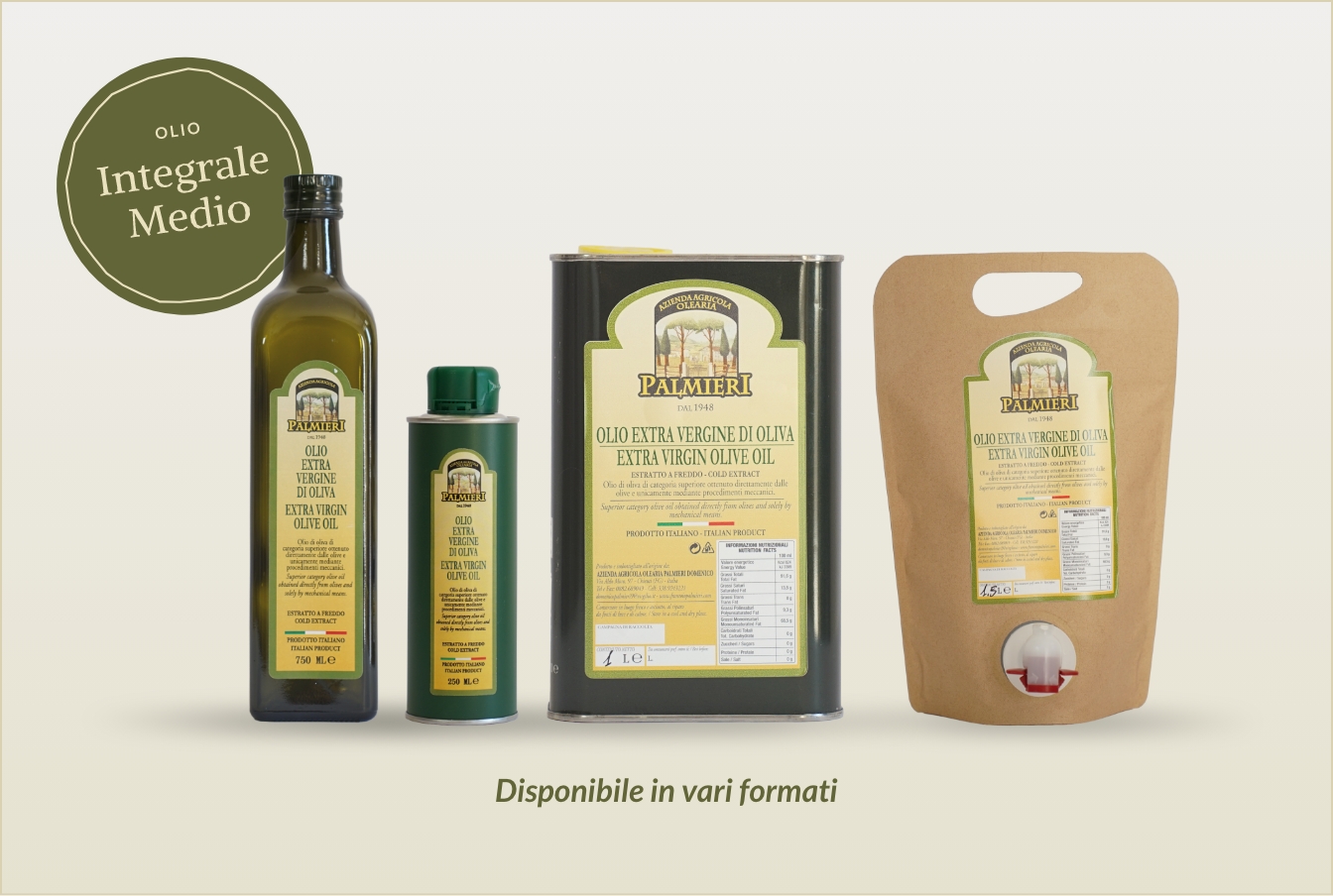 Olio integrale fruttato medio